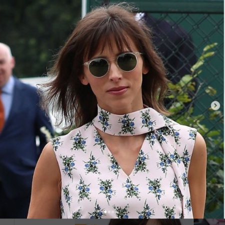 Sophie Hunter graces the presence of the Wimbledon 2019 Tennis Championships on the day of the Men's Final.